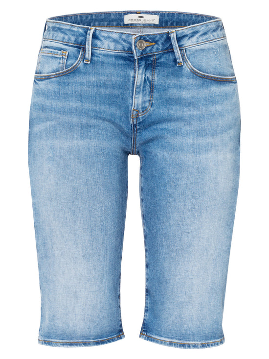 Amy women's denim Bermuda shorts medium blue