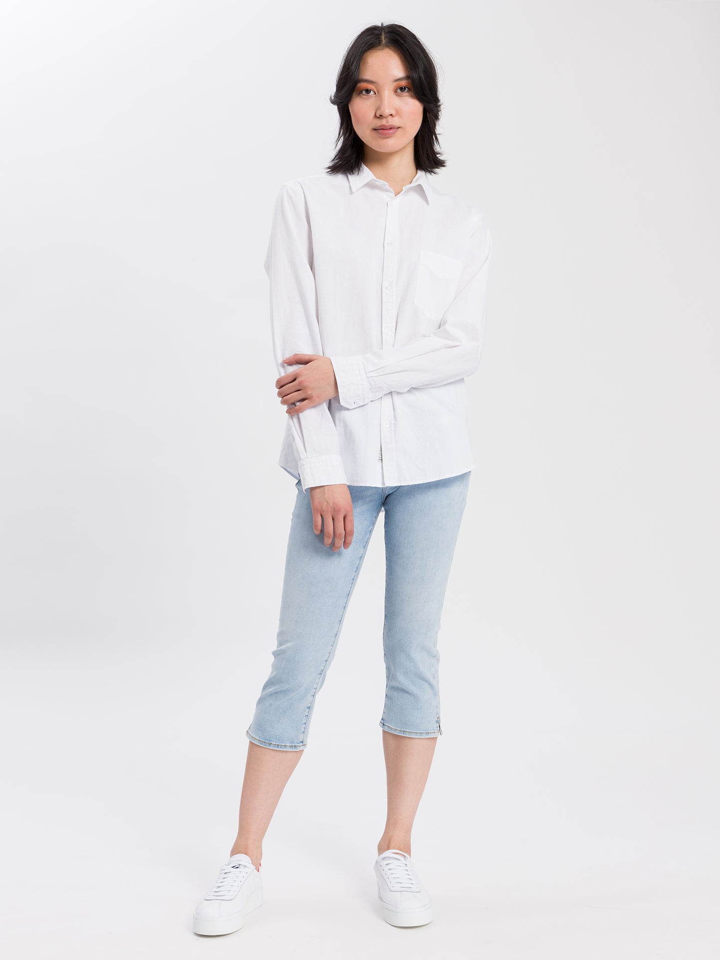 Amber women's jeans Capri light blue