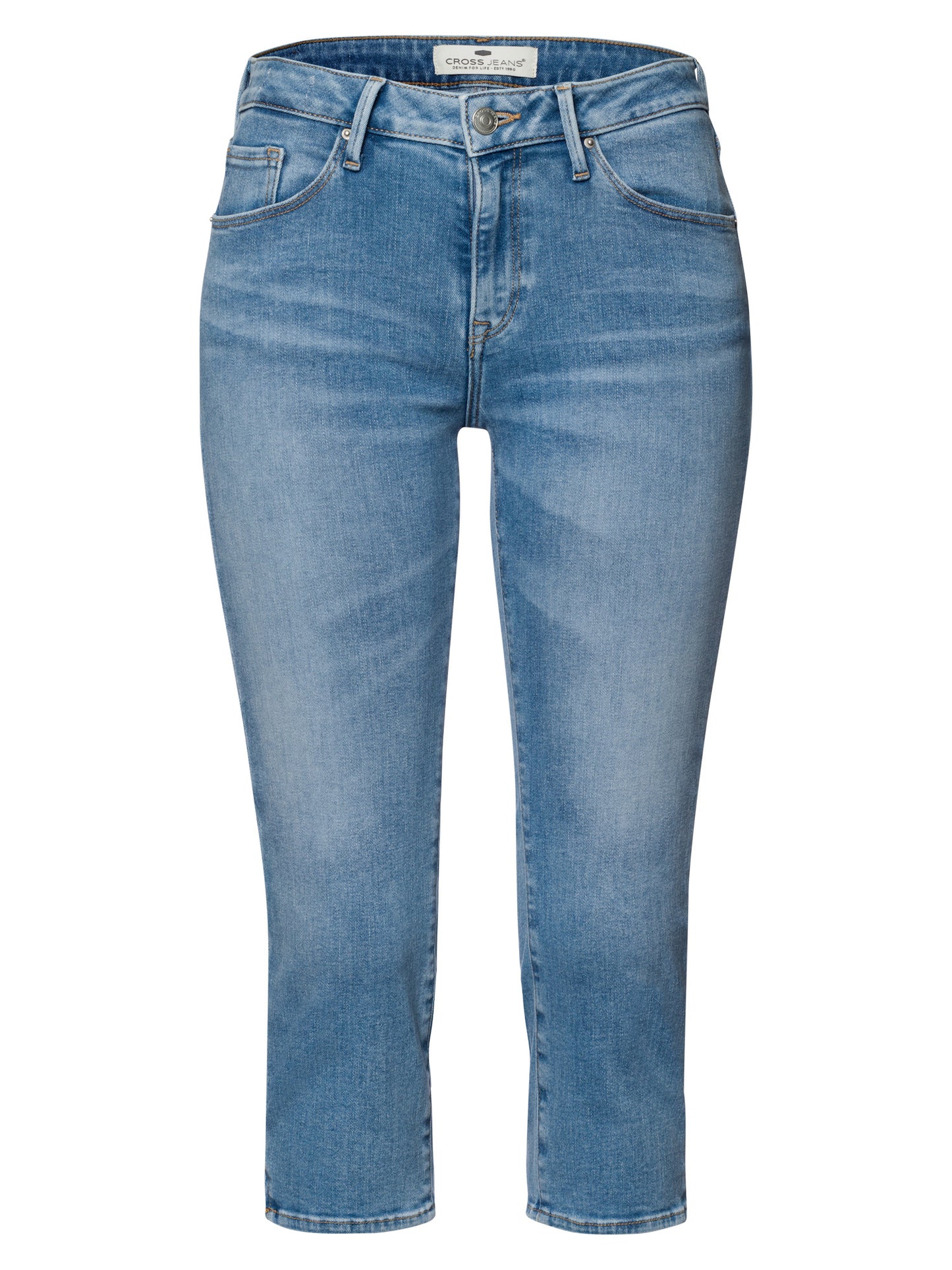 Amber Damen Capri helles mittelblau