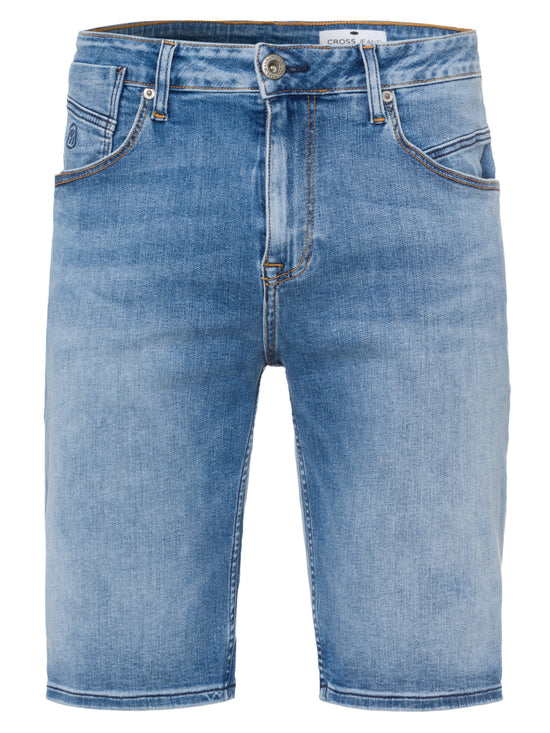 Jim men's jeans slim shorts light blue