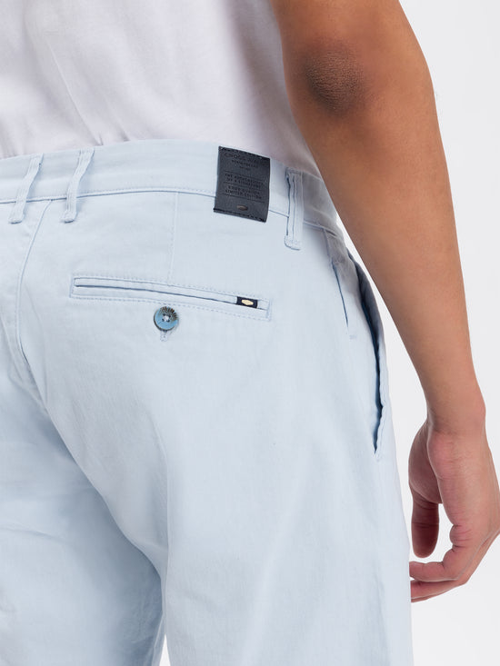 Leom men's jeans regular shorts light blue