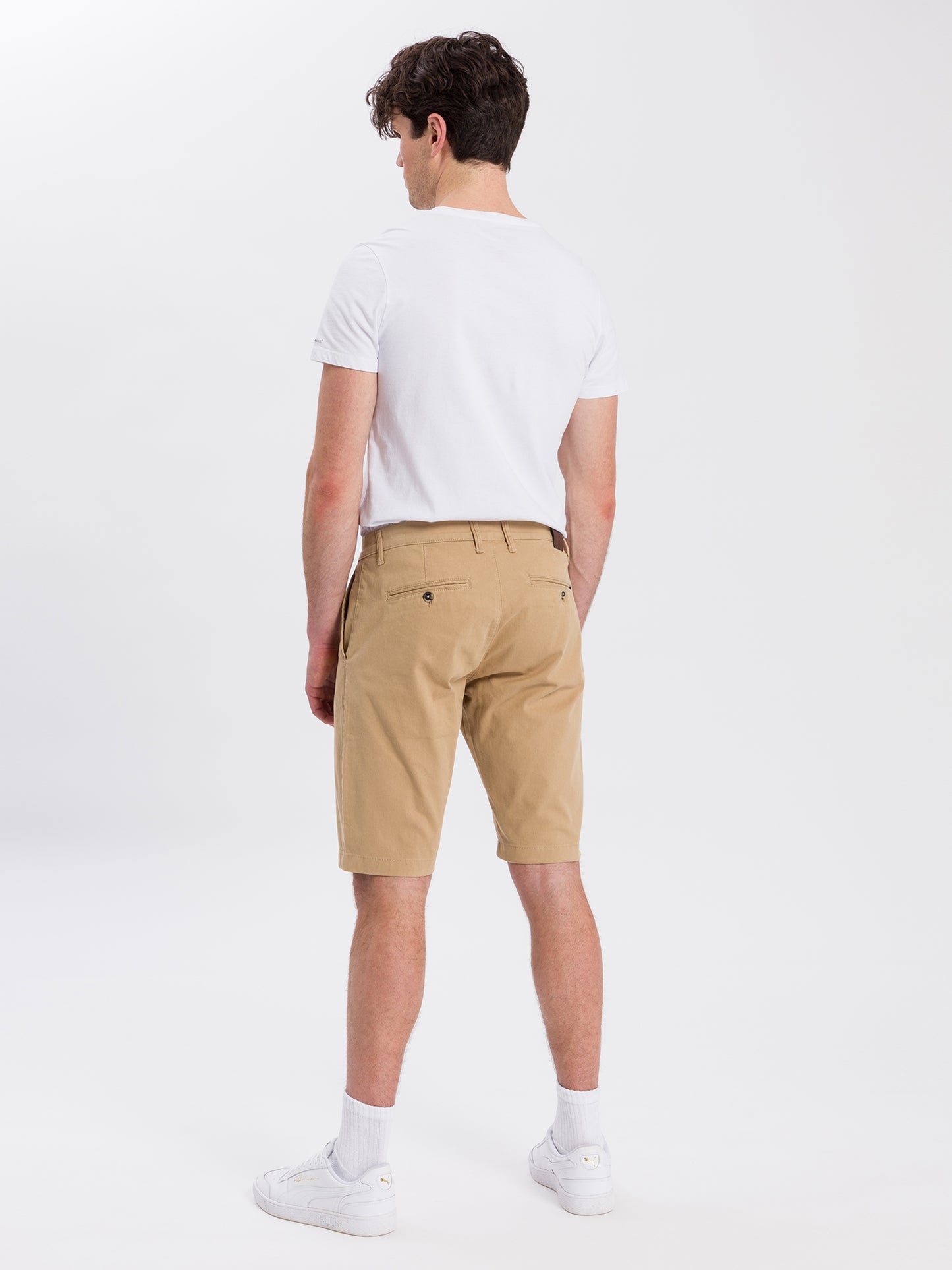 Leom Herren Jeans Regular Shorts braun