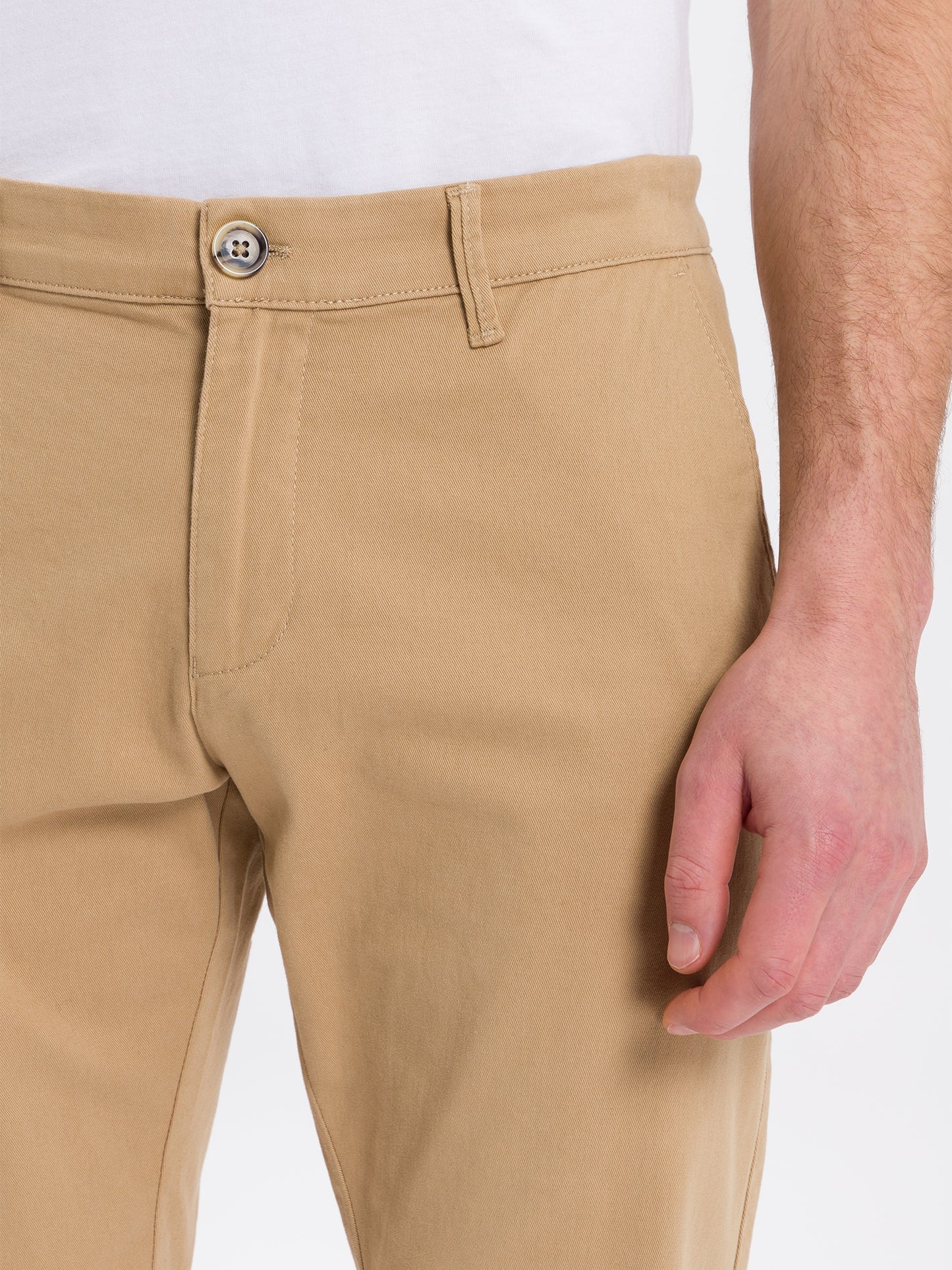 Leom men's jeans regular shorts brown