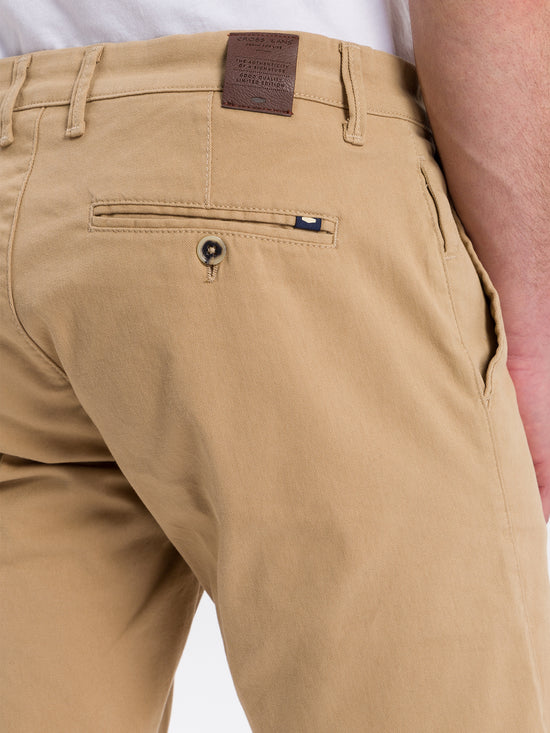 Leom men's jeans regular shorts brown
