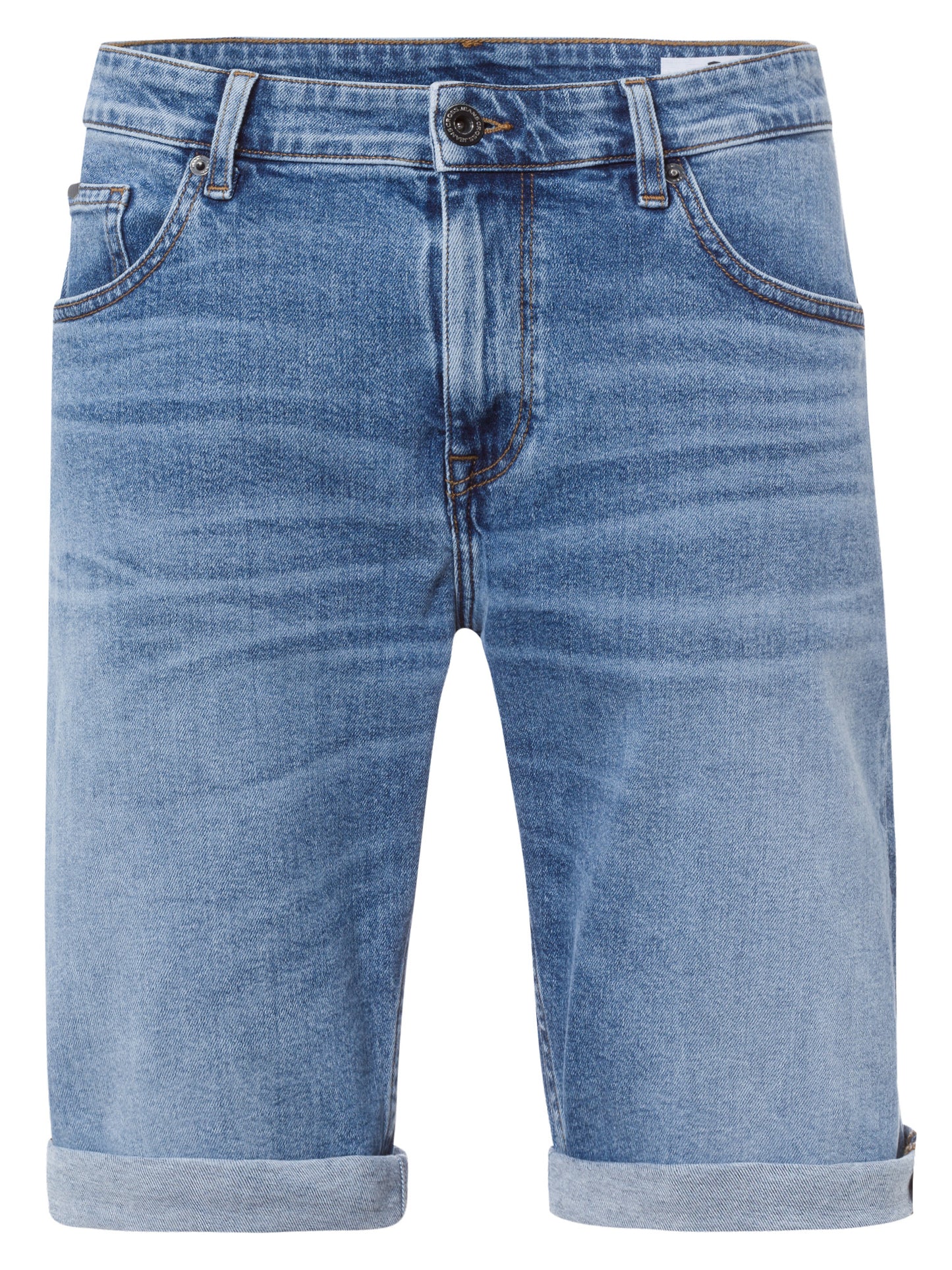 Leom men's jeans regular shorts light blue