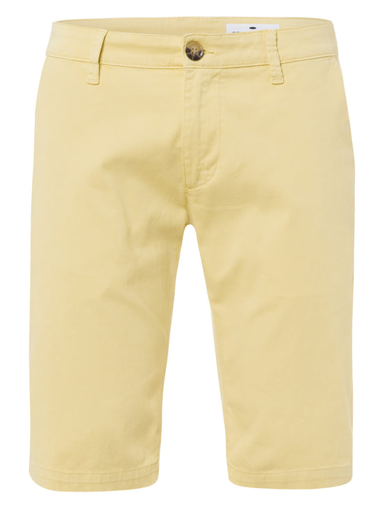 Leom Herren Jeans Regular Shorts gelb