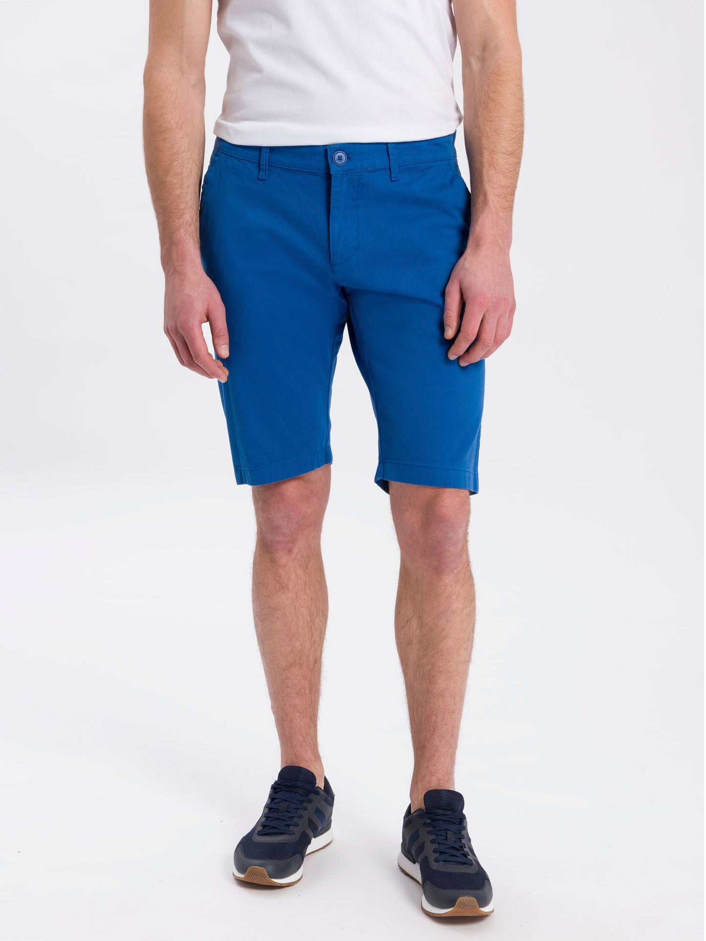 Leom Herren Jeans Regular Shorts indigo