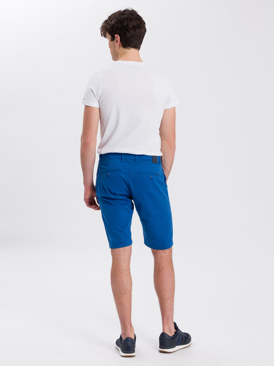 Leom Herren Jeans Regular Shorts indigo