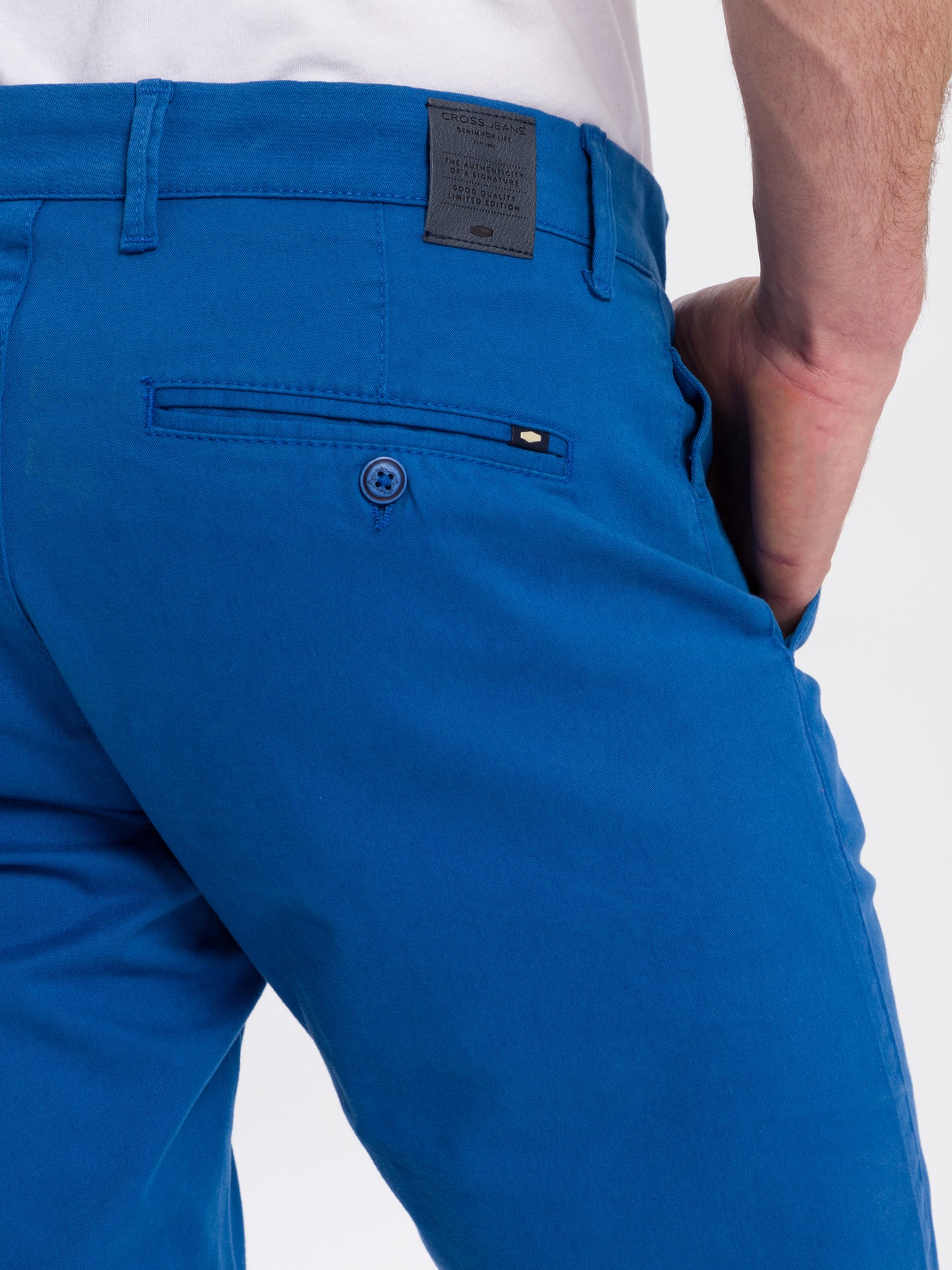 Leom Herren Jeans Regular Shorts indigo