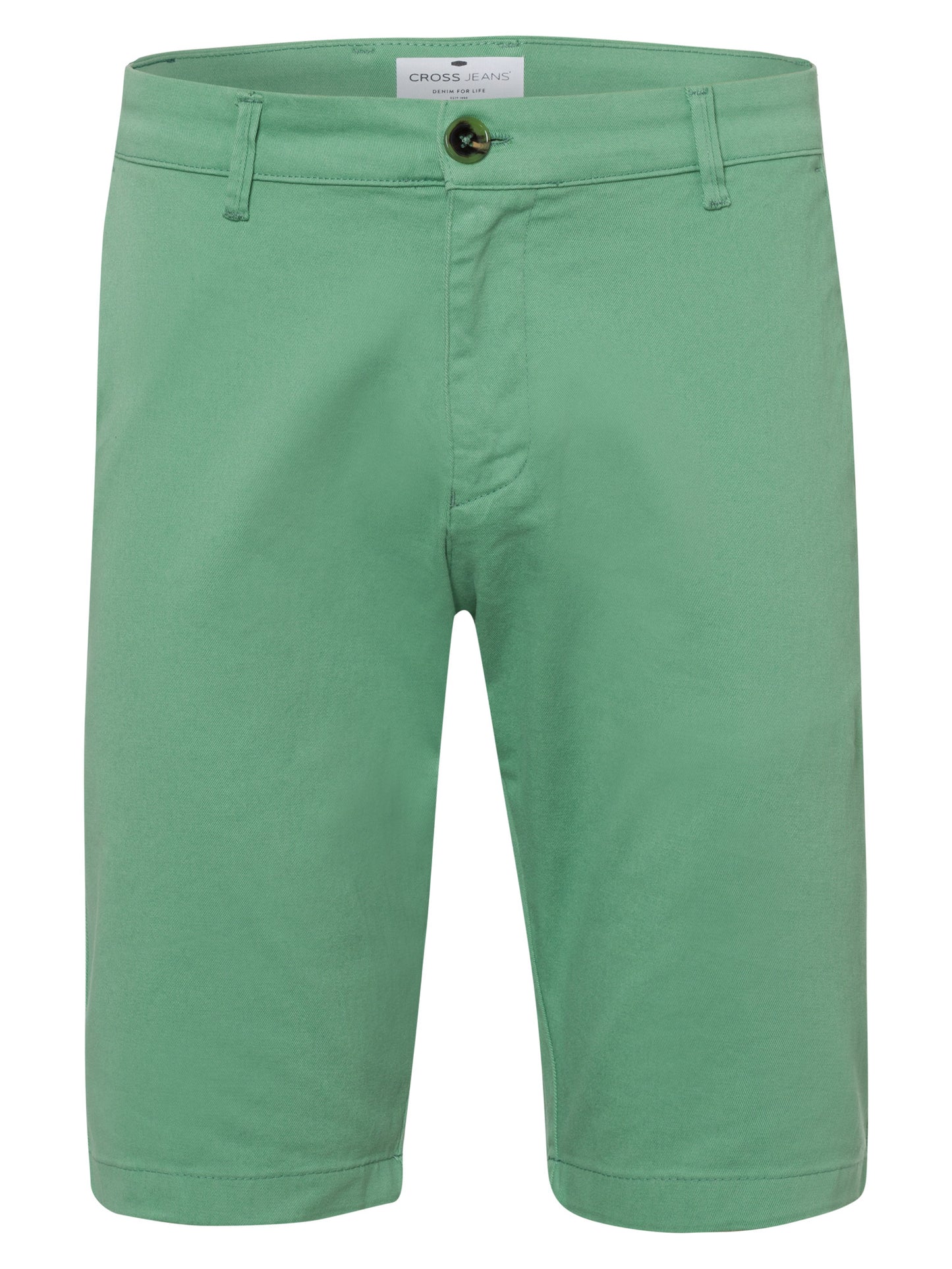 Leom Herren Jeans Regular Shorts grün