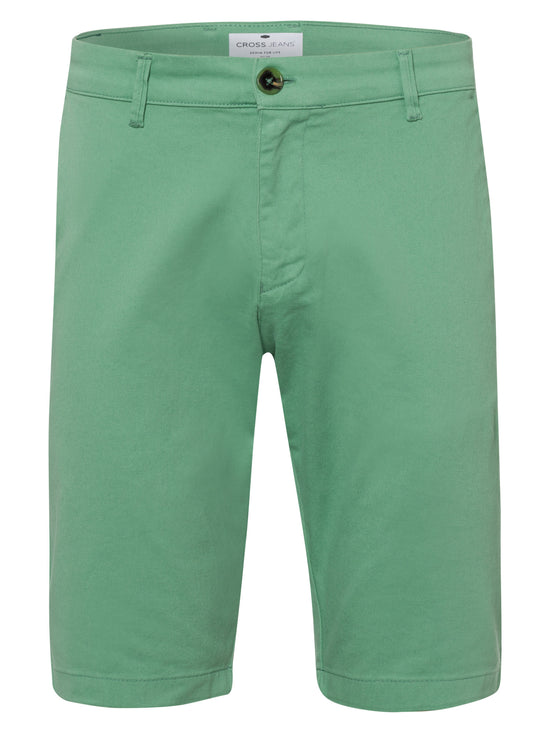 Leom Herren Jeans Regular Shorts grün