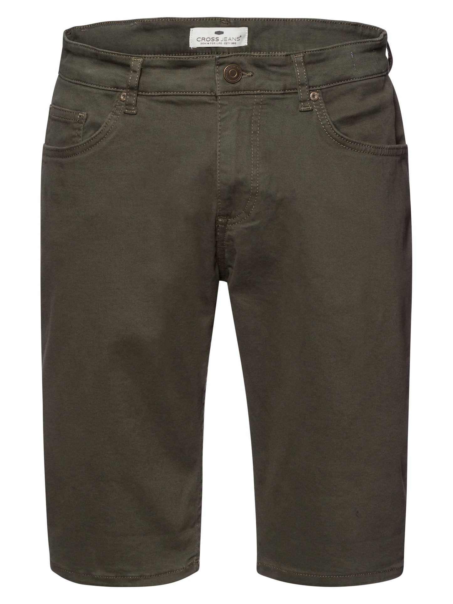 Leom men's jeans shorts regular in khaki