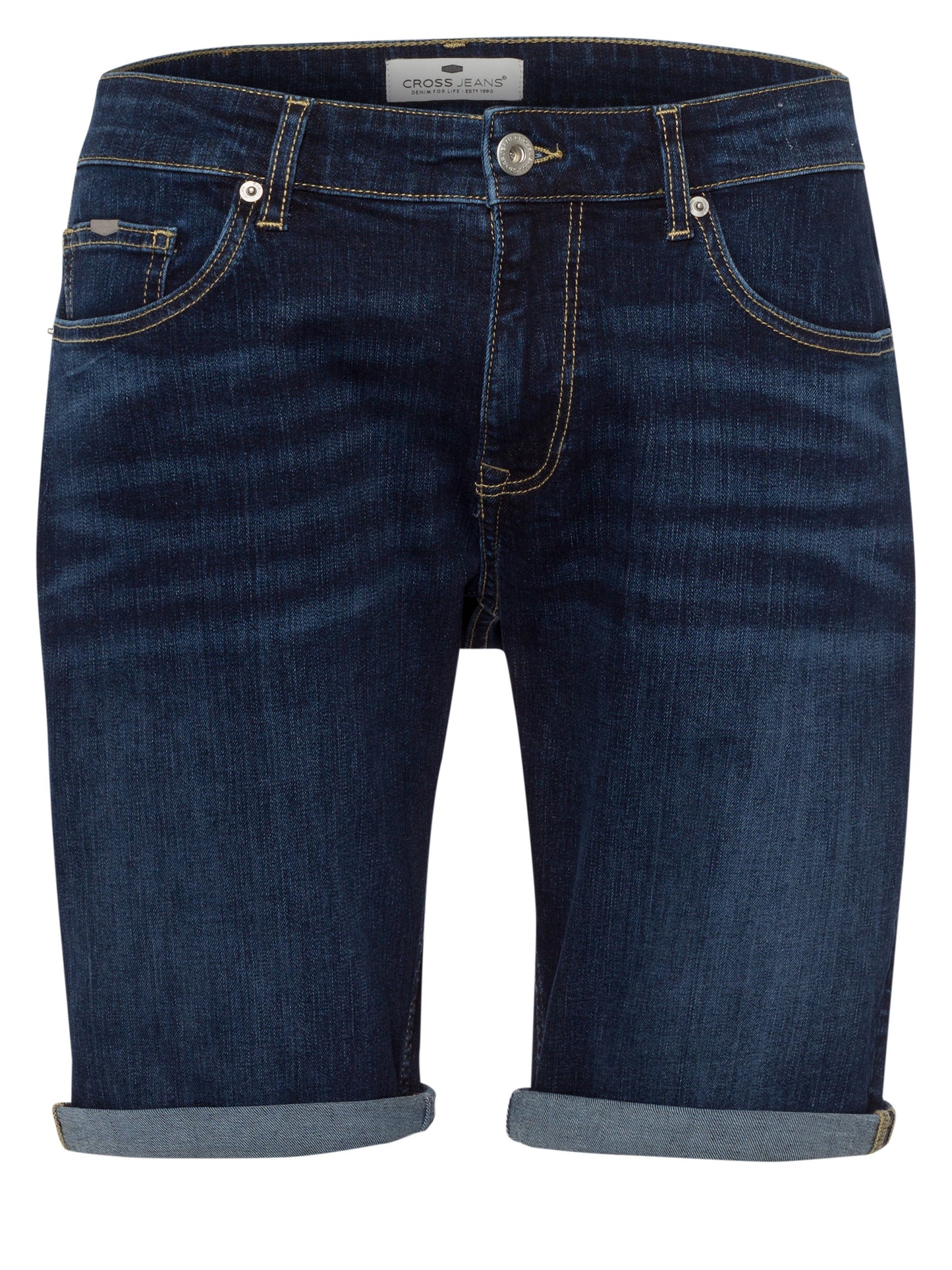 Leom Herren Jeans Shorts Regular dunkelblau
