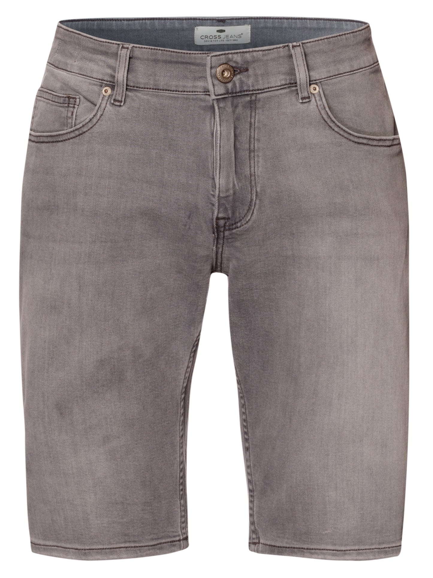 Leom men's jeans shorts regular in grey