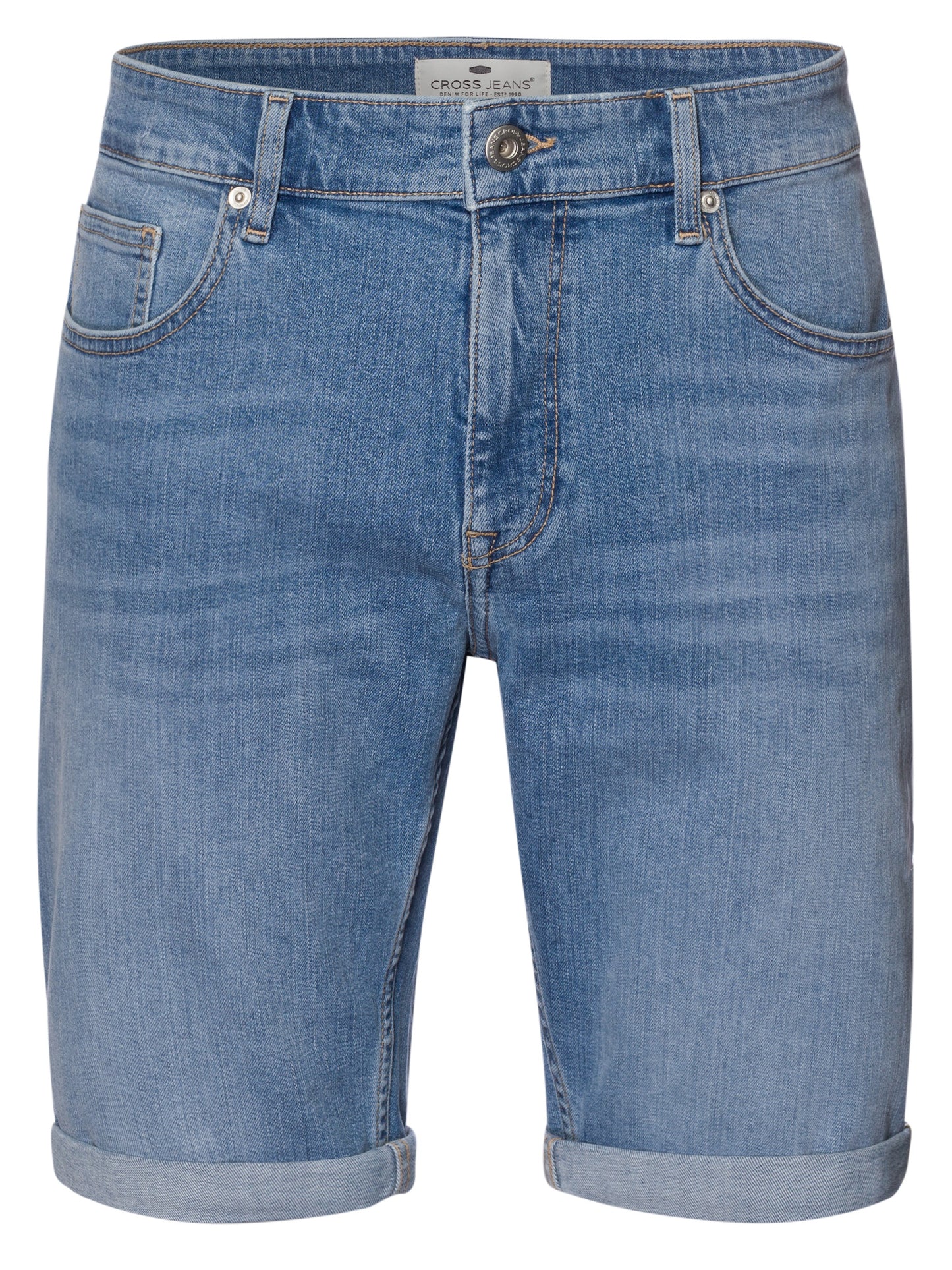 Leom men's jeans shorts regular light blue