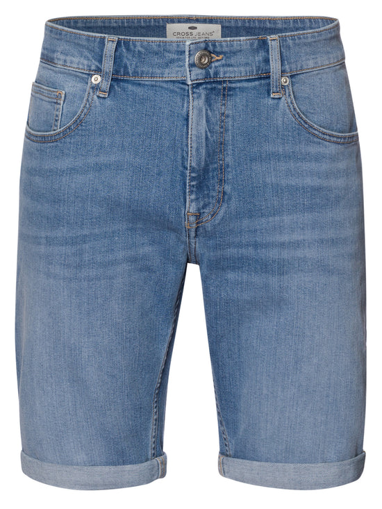 Leom men's jeans shorts regular light blue