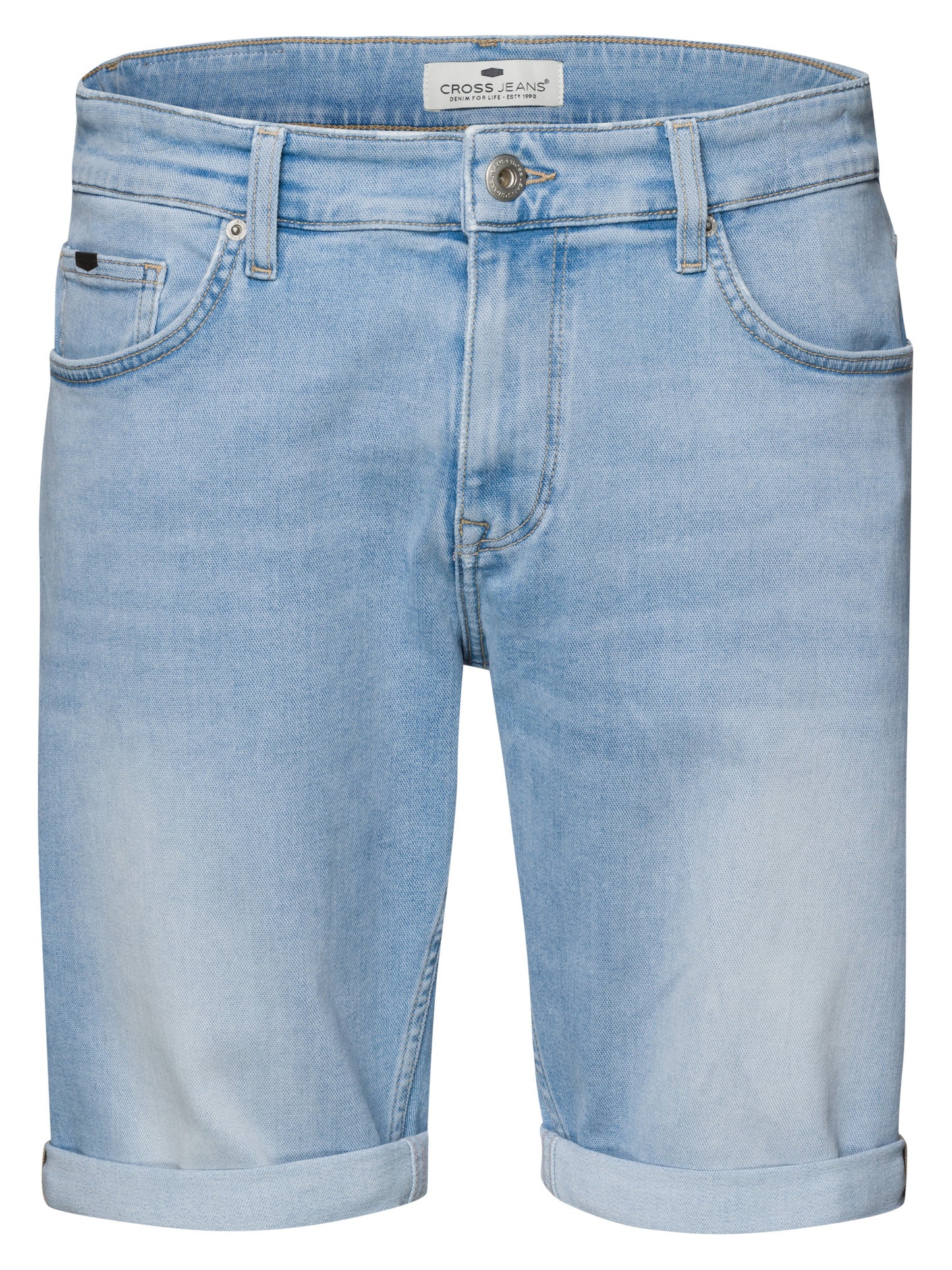 Leom men's jeans shorts regular light blue