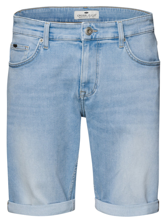 Leom men's jeans shorts regular light blue