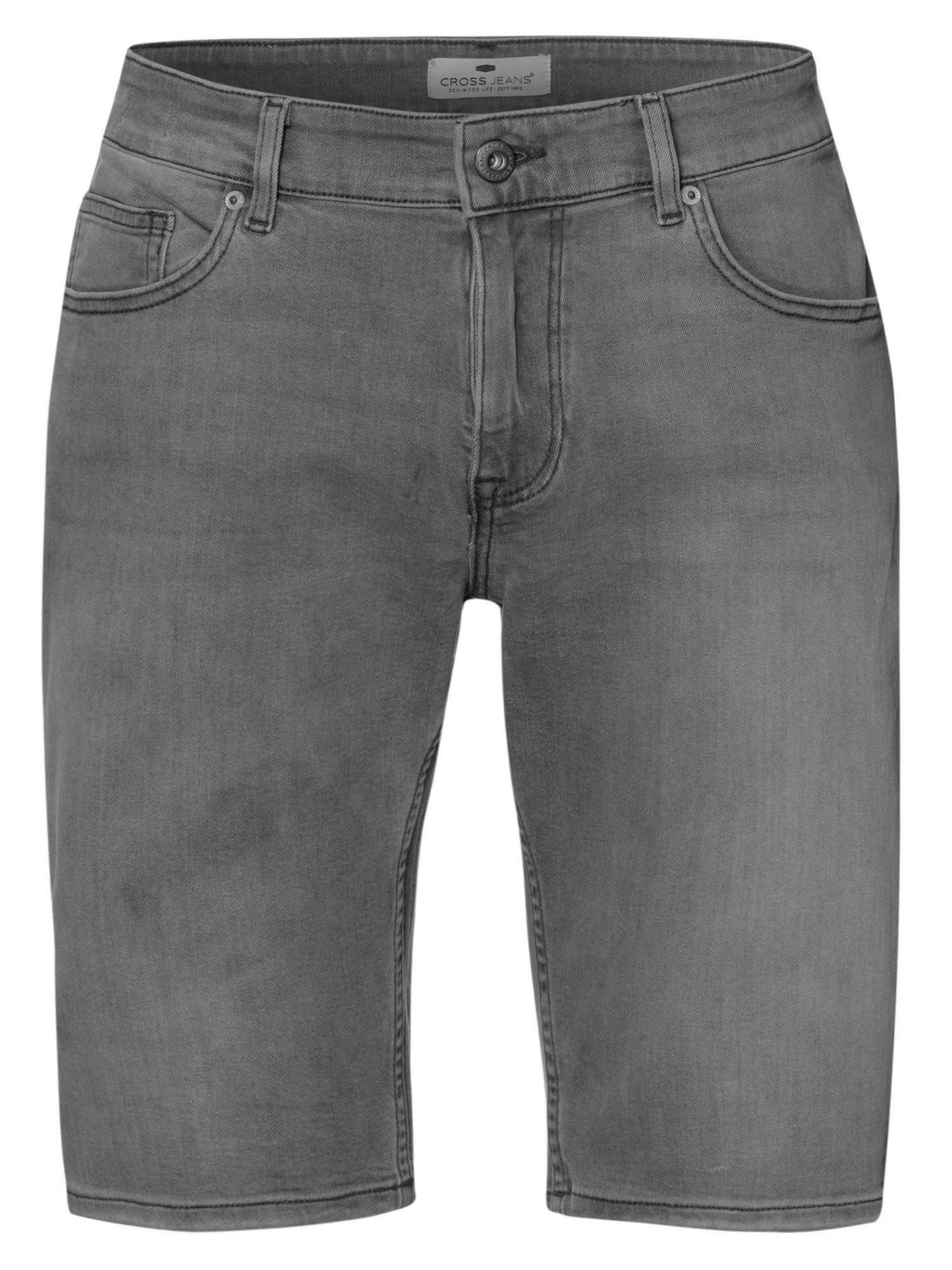 Leom Herren Jeans Shorts Regular dunkelgrau