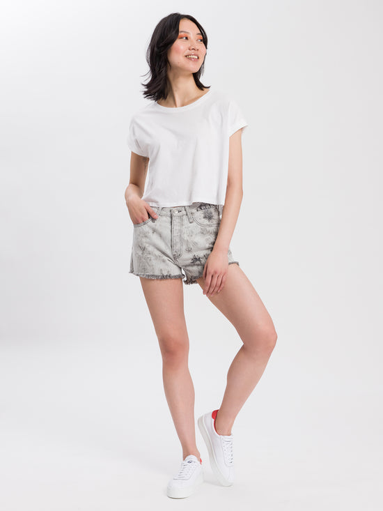 Women's denim shorts grey