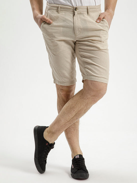 Herren Regular Chino Shorts in beige
