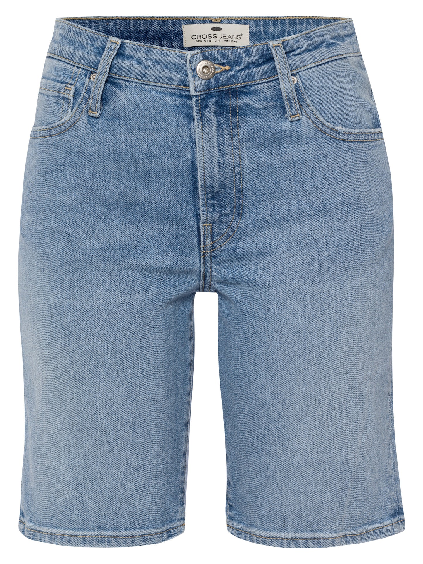 Brooke Damen Jeans-Shorts Mid Waist hellblau