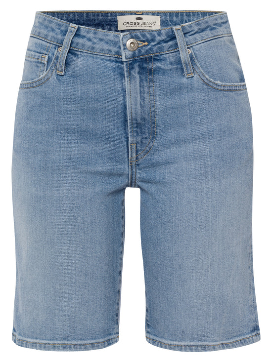 Brooke Damen Jeans-Shorts Mid Waist hellblau