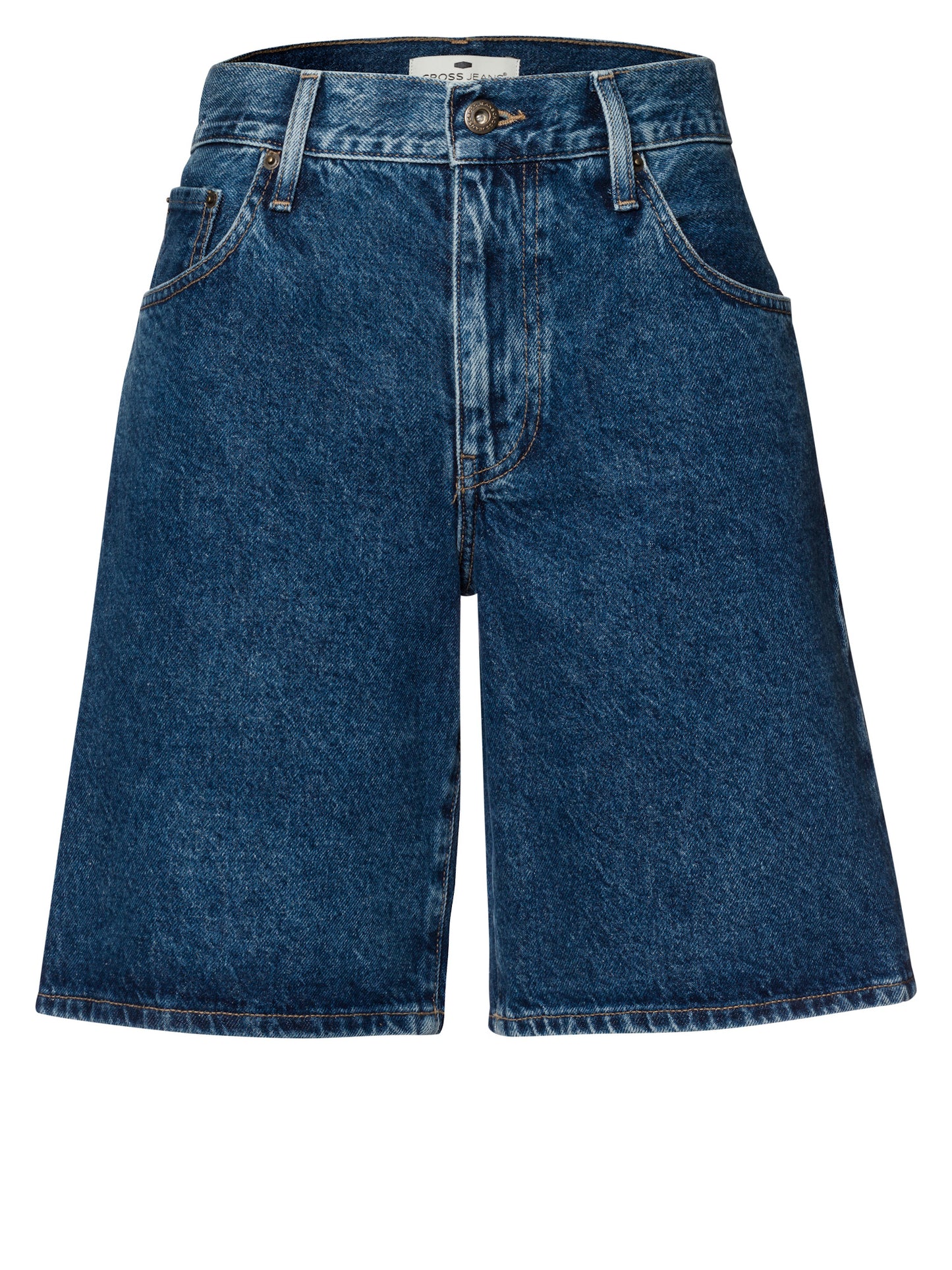 Mila Damen Jeans Relaxed Shorts dunkelblau