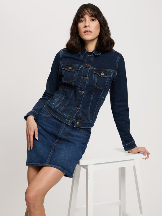 Damen Minirock Regular Fit dunkelblau