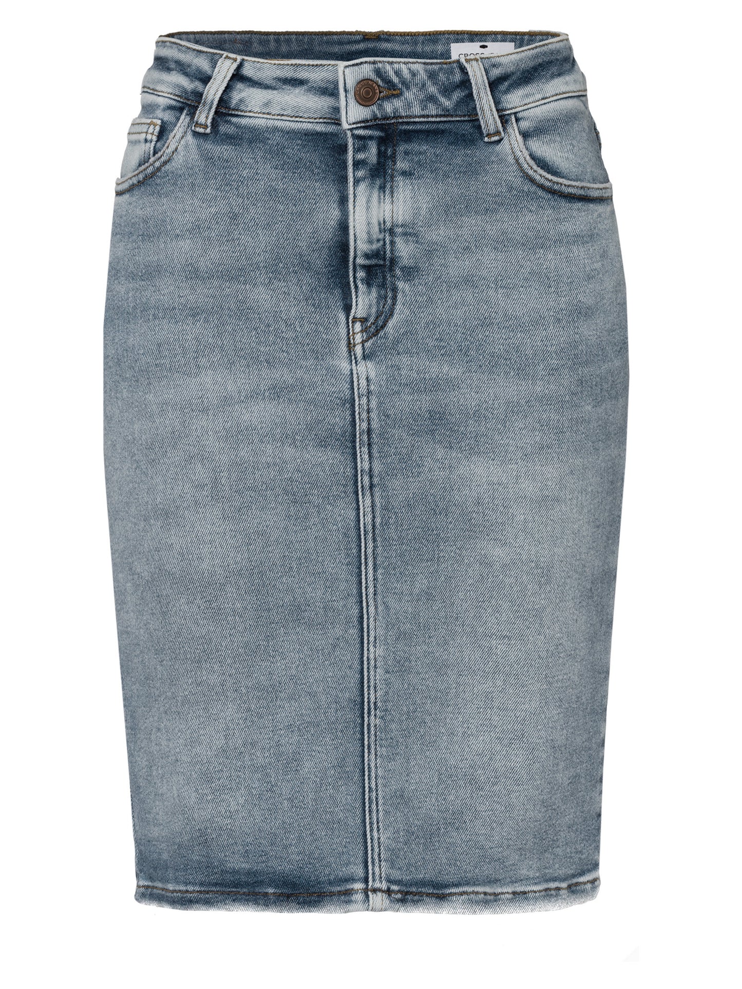 Rosie Damen Jeans Rock mittelblau