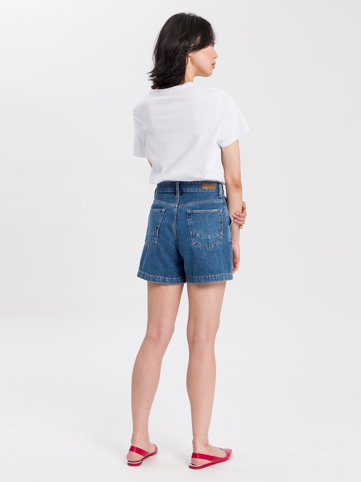 Women's jeans shorts dark blue