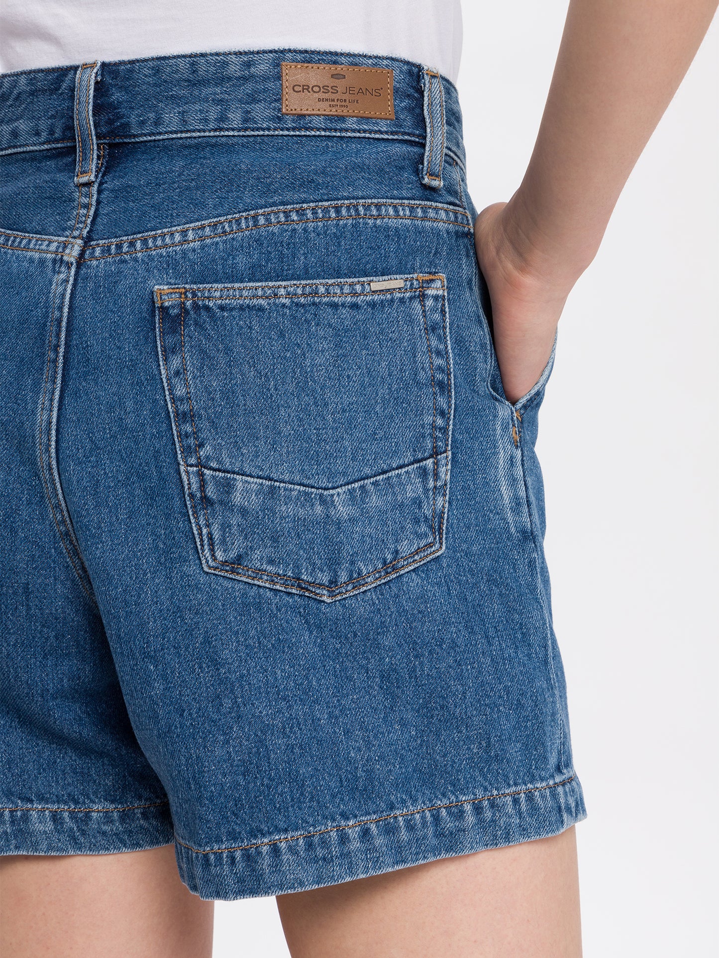 Women's jeans shorts dark blue