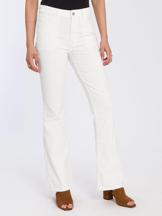 Aurora Women Flared in Pearl White