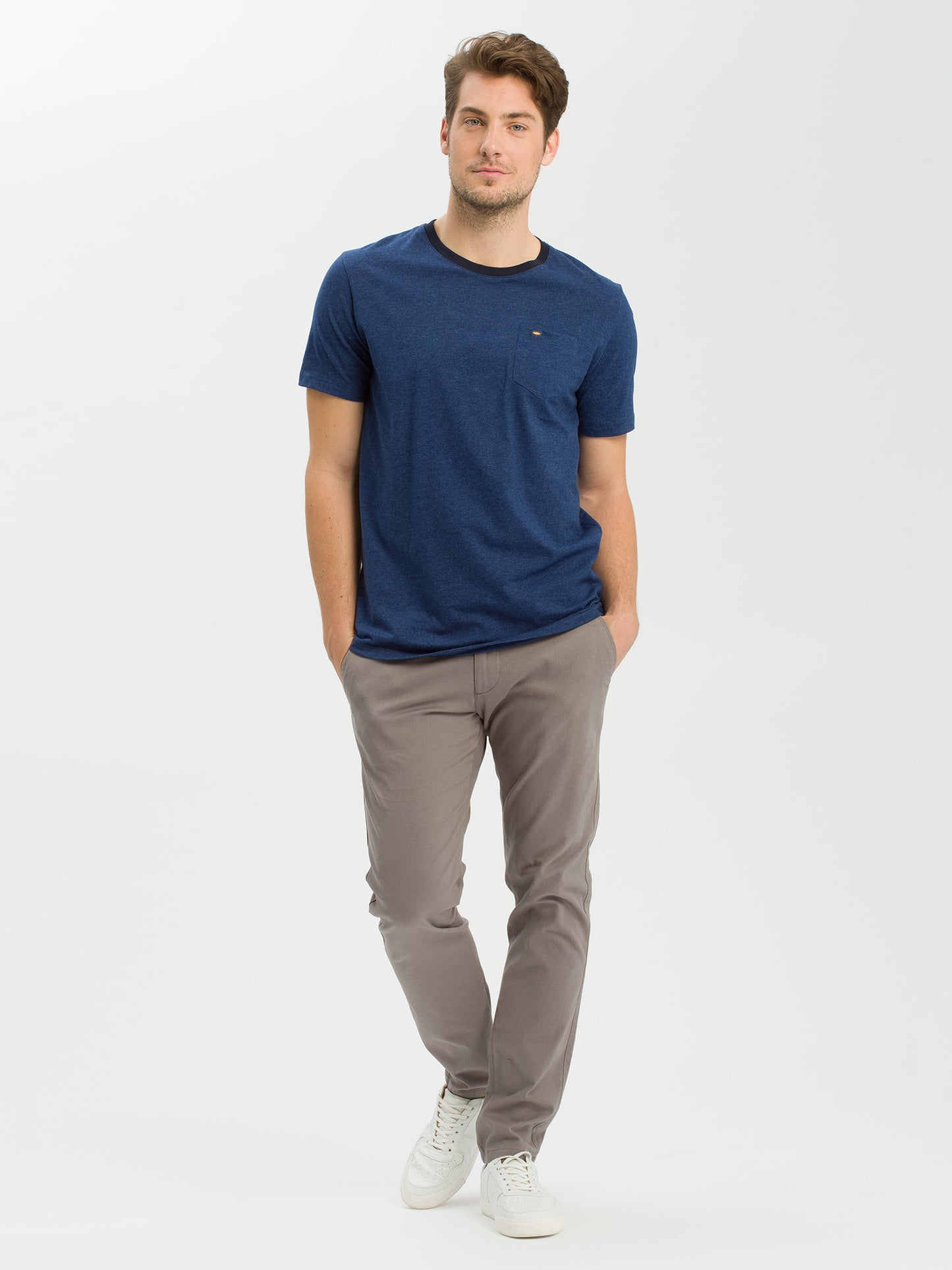 Herren Chino Slim Tapered Fit grau