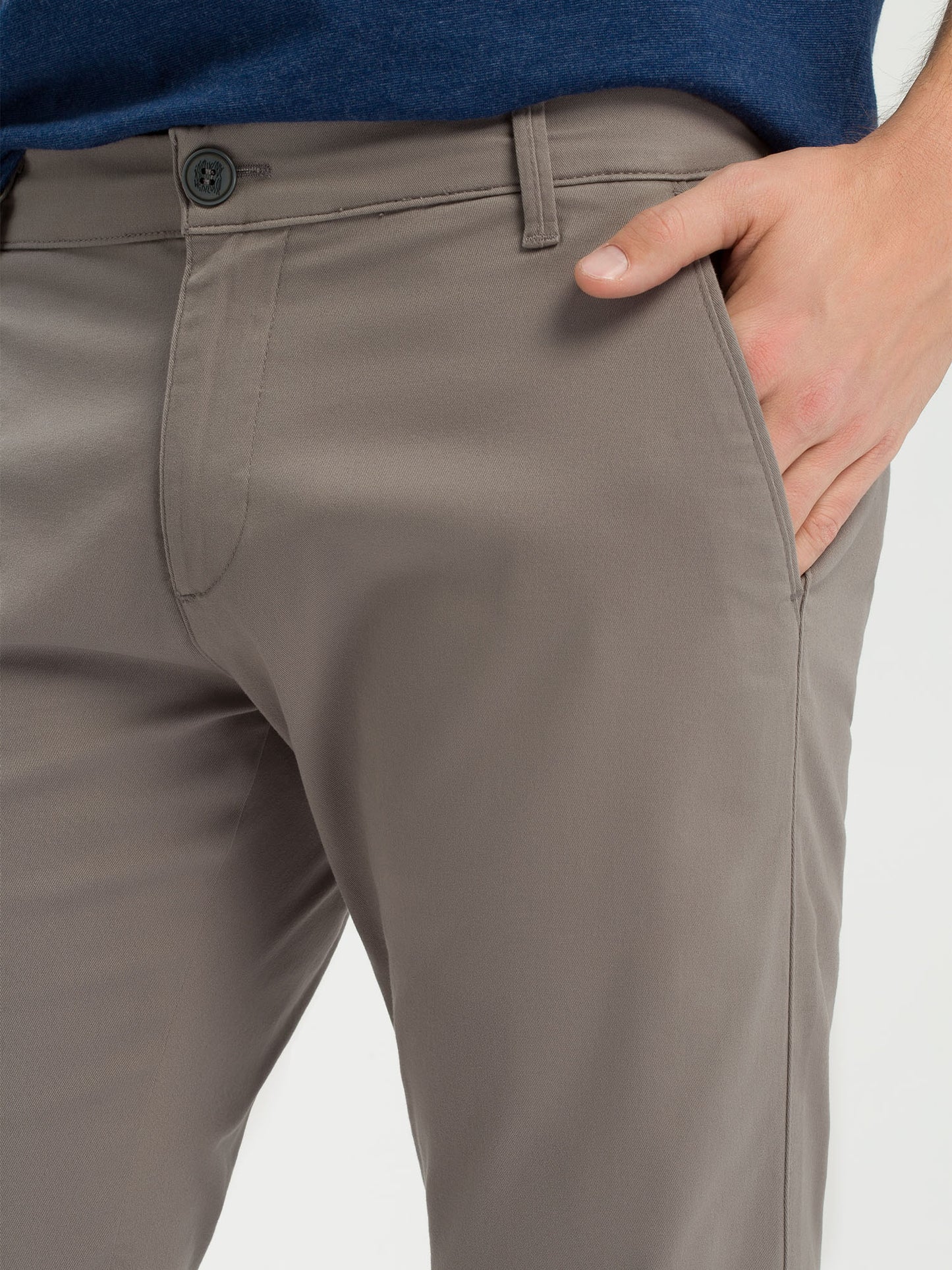 Herren Chino Slim Tapered Fit grau