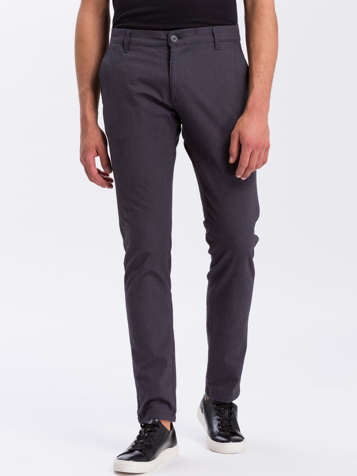 Herren Chino Slim Tapered Fit dunkelgrau