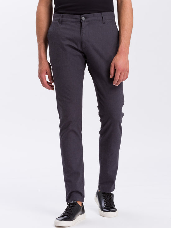 Herren Chino Slim Tapered Fit dunkelgrau