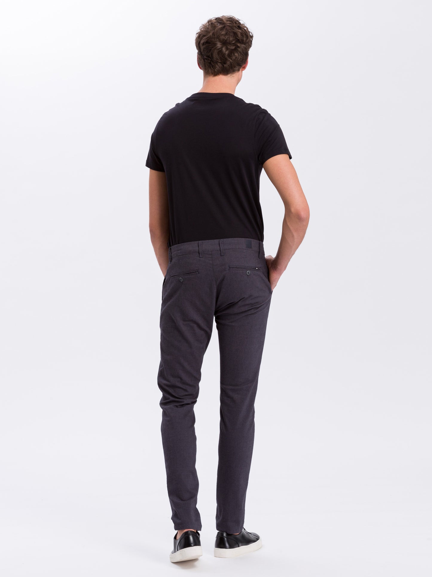 Herren Chino Slim Tapered Fit dunkelgrau