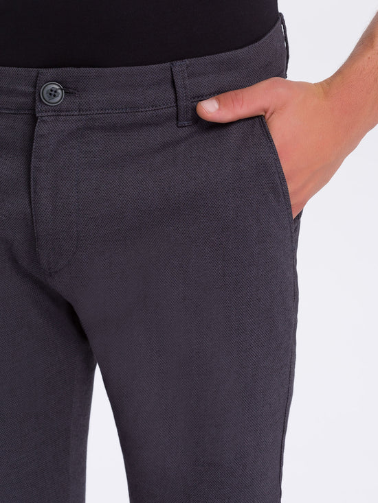 Herren Chino Slim Tapered Fit dunkelgrau