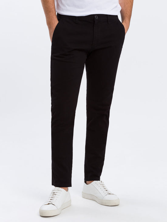 Herren Chino Slim Tapered Fit schwarz