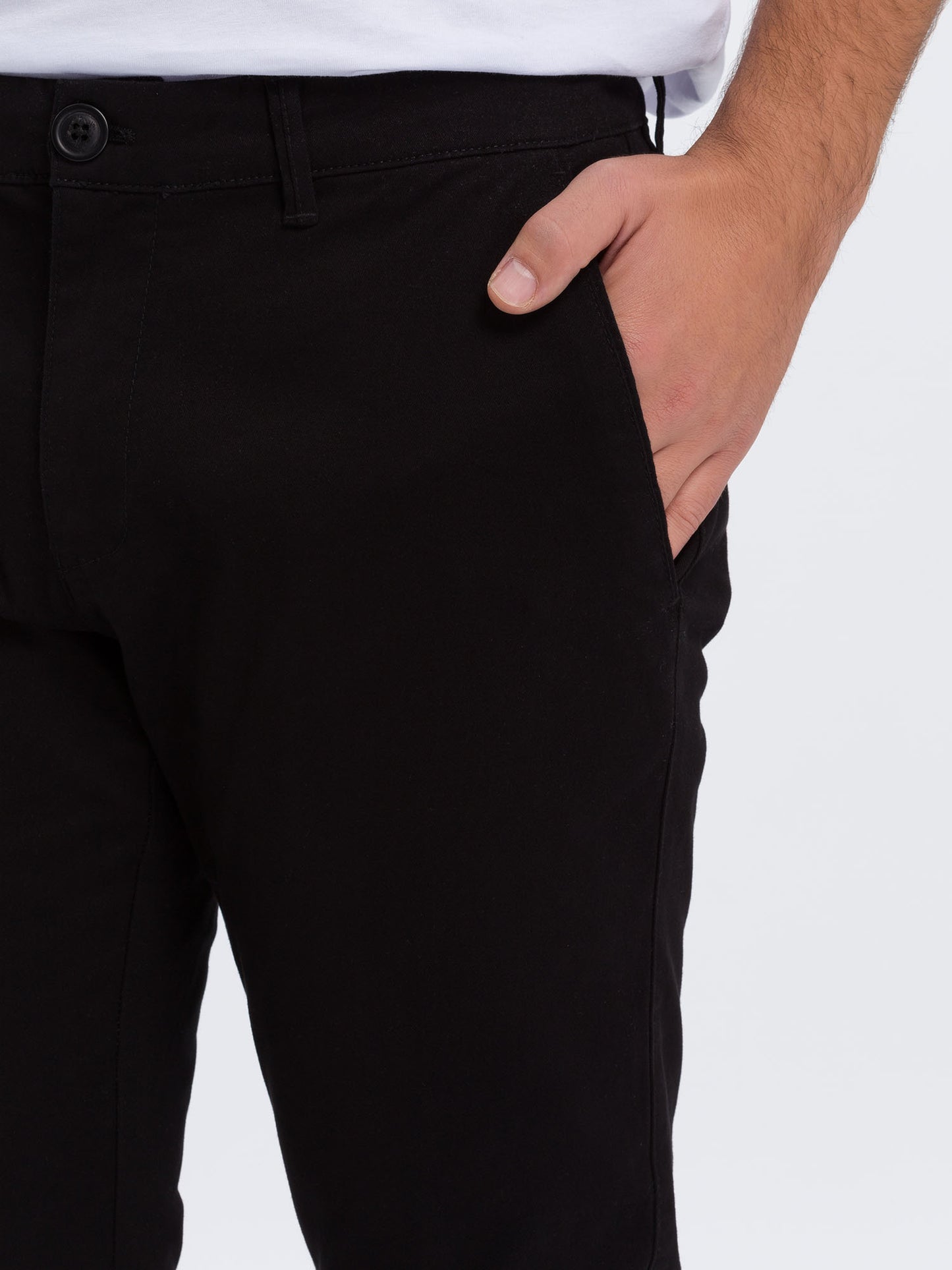 Herren Chino Slim Tapered Fit schwarz