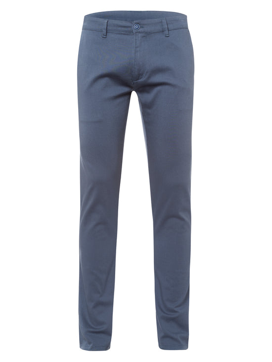 Men's slim tapered fit blue chinos