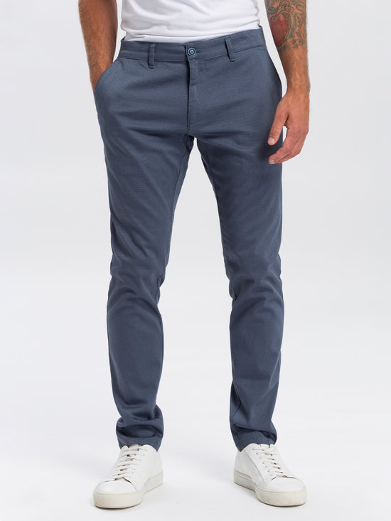 Men's slim tapered fit blue chinos