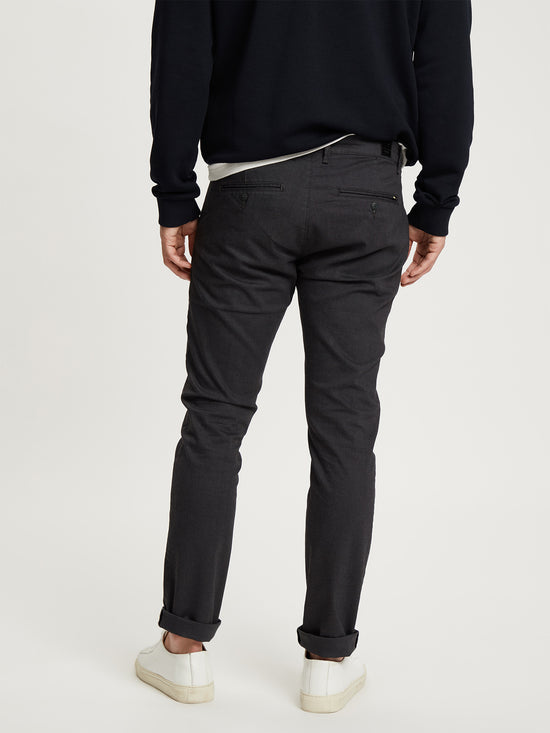 Men's chinos slim tapered fit anthracite