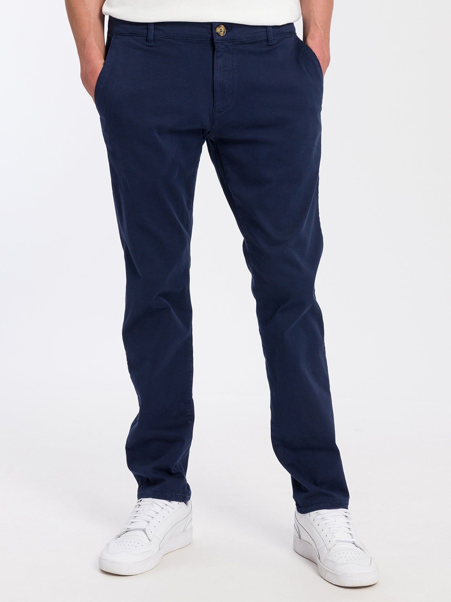 Men's Chino Slim Tapered Fit navy blue.