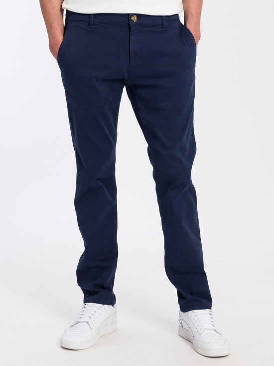 Men's Chino Slim Tapered Fit navy blue.