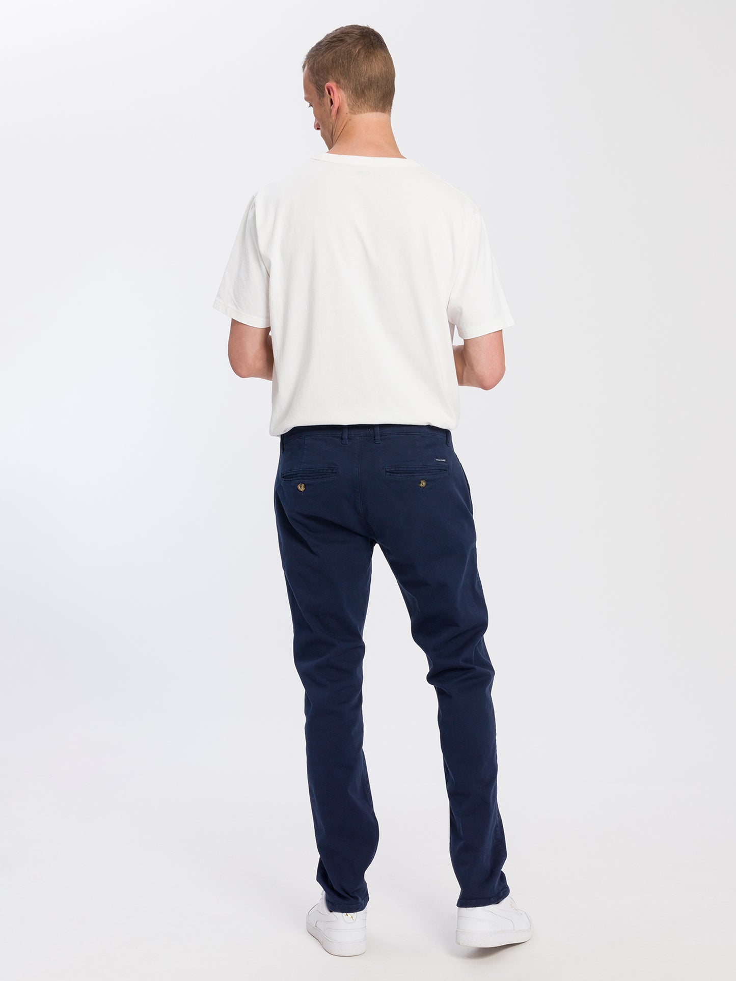 Men's Chino Slim Tapered Fit navy blue.