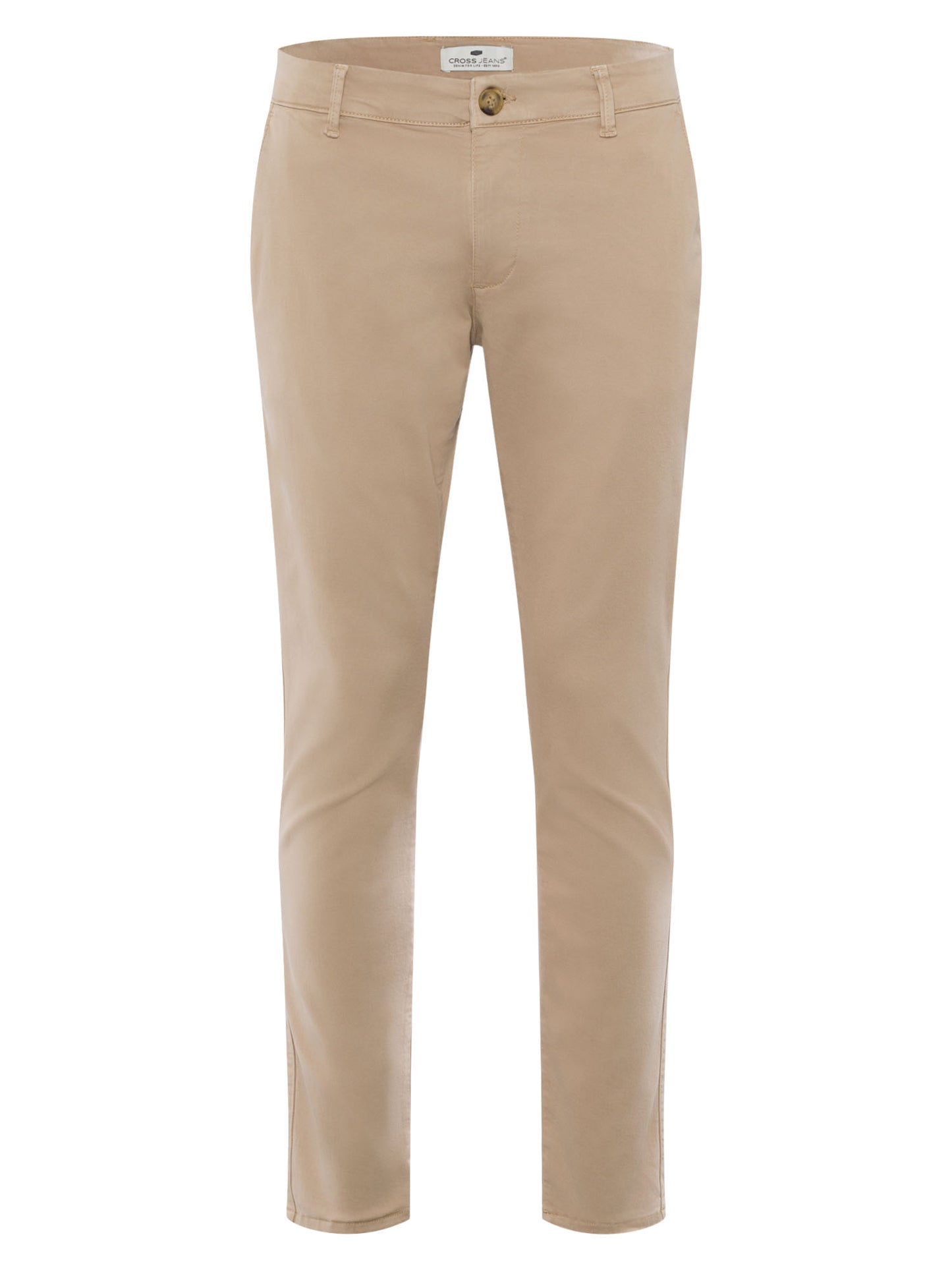 Men's slim tapered fit chinos in beige