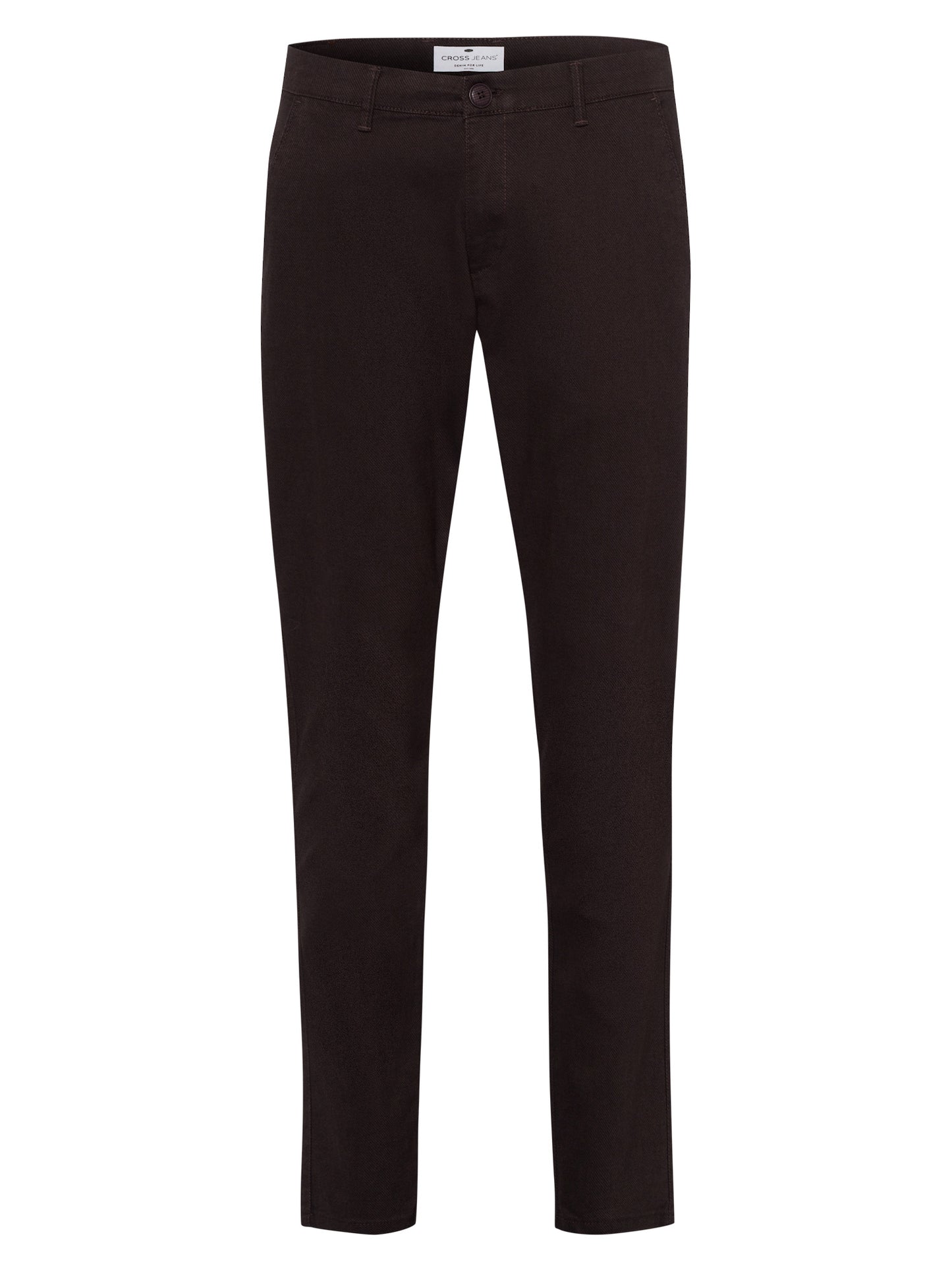 Men's chinos slim tapered fit brown.