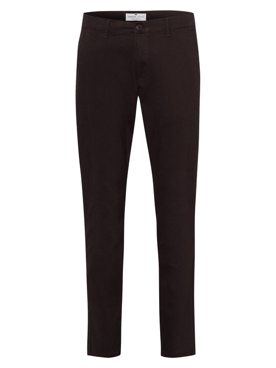 Men's chinos slim tapered fit brown.